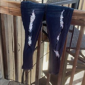 Distressed jeans